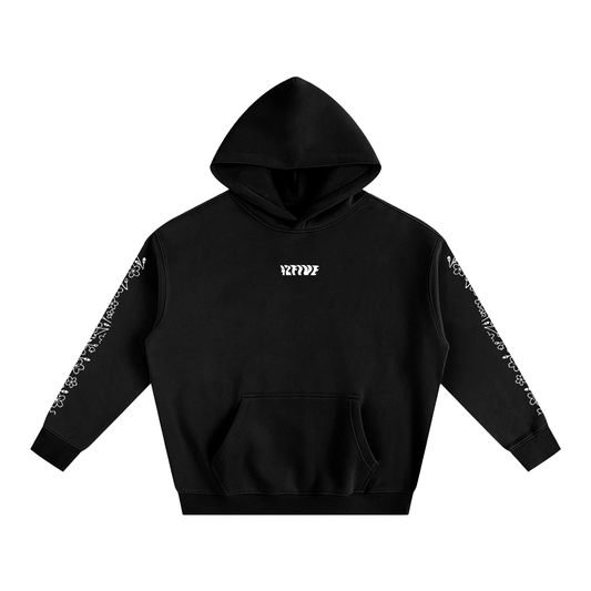 "42FIVE" x White Cherry Blossom x Daruma Doll - Oversize Fleeced Hoodie
