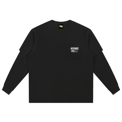 42FIVE! x K. Gushi 21 Layered Long Sleeve Oversized Tee