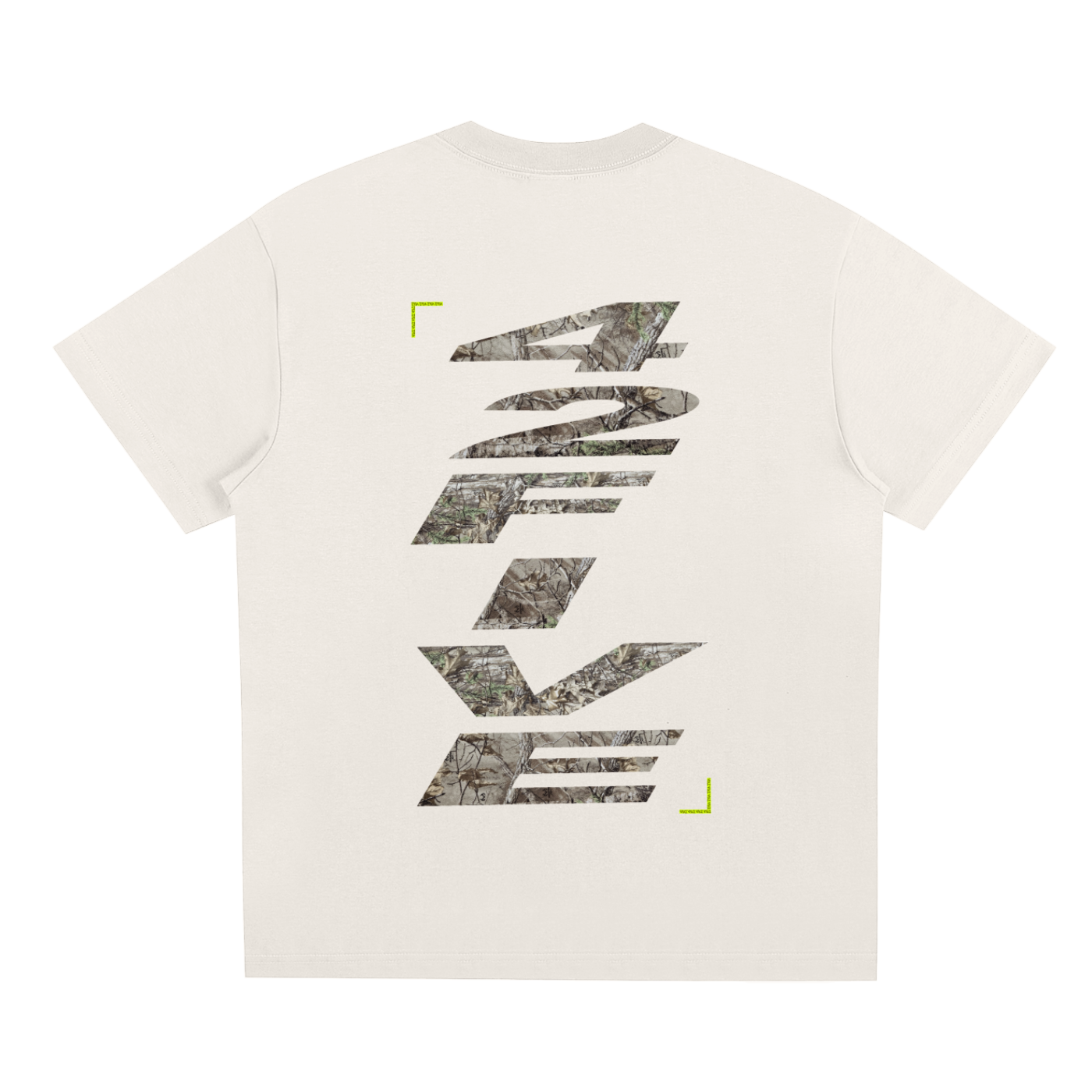"42FIVE" CAMO Boxy Tee x White