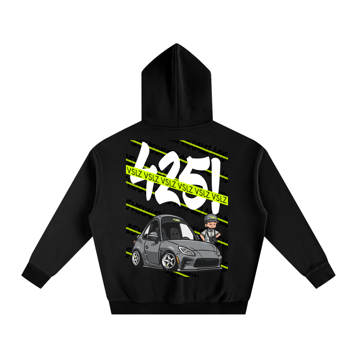 "425! VSLZ" x Chibi Design Oversize Fleeced Hoodie