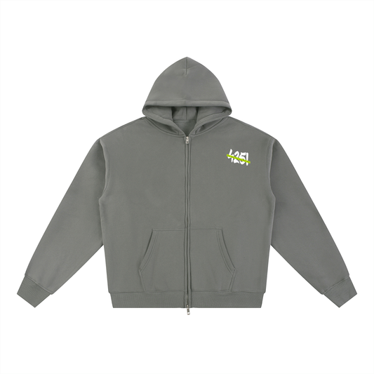 "425! VSLZ" Fleece Zip-Through Hoodie