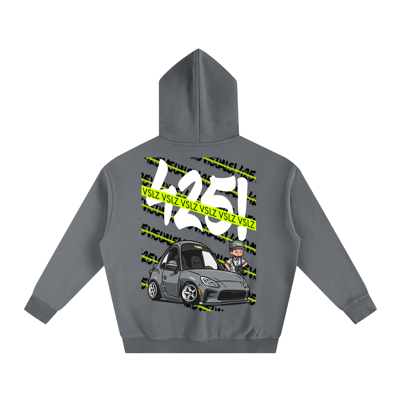"425! VSLZ" x Chibi Design Oversize Fleeced Hoodie