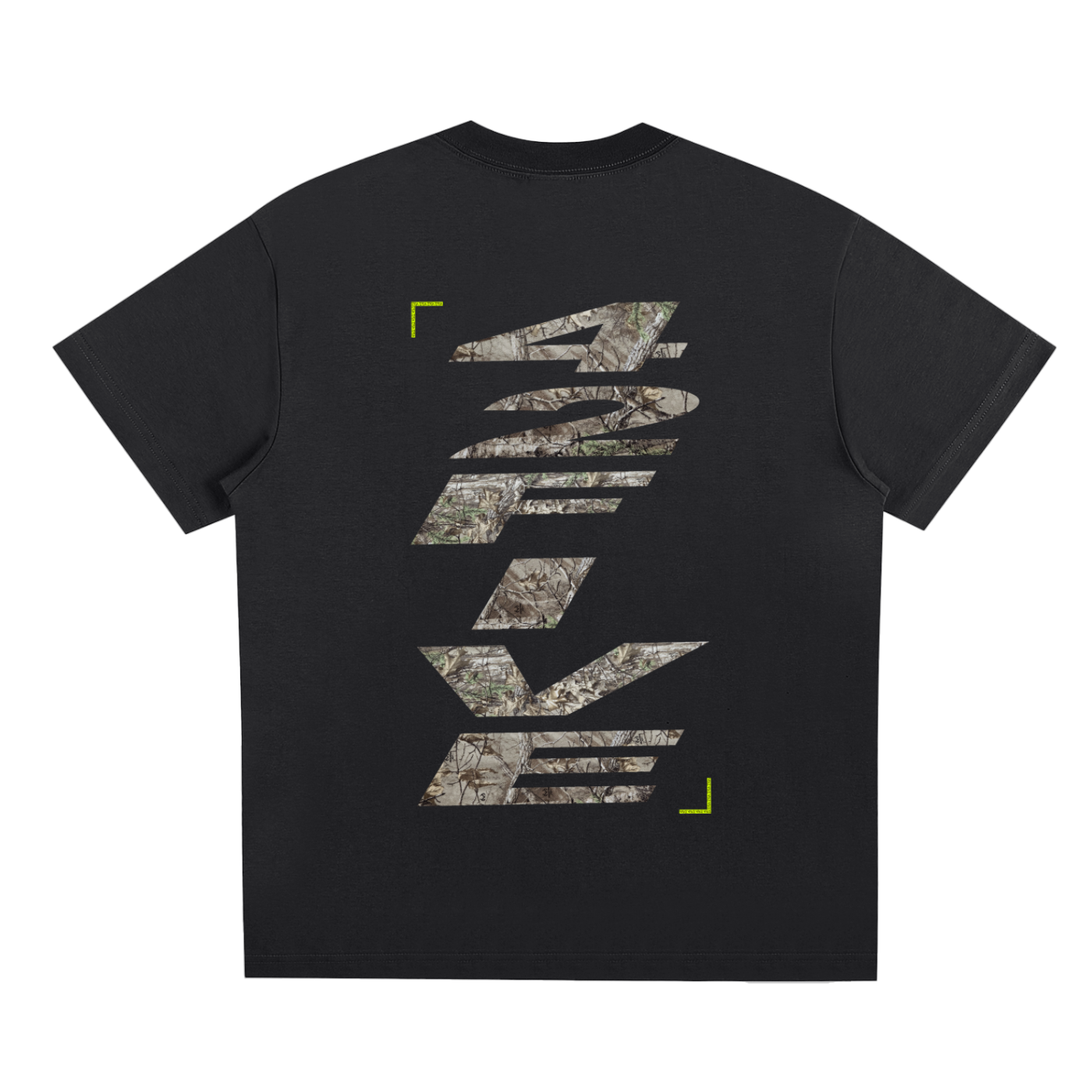 "42FIVE" CAMO Boxy Tee x Black
