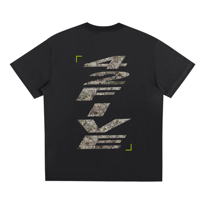 "42FIVE" CAMO Boxy Tee x Black