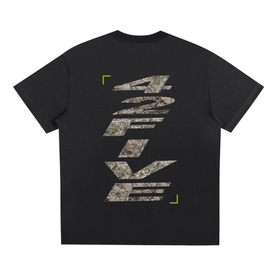 "42FIVE" CAMO Boxy Tee x Black